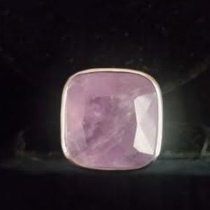 NWT Massive Gen Amethyst Handcrafted SS Ring